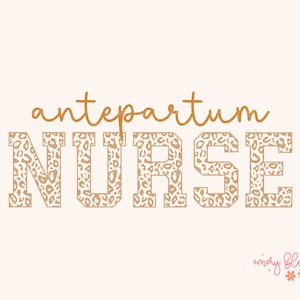 Antepartum Nurse PNG Digital Design Download, Retro Sublimation Nurse PNG, Boho T Shirt Design, Print File for Nurses, Healthcare Png