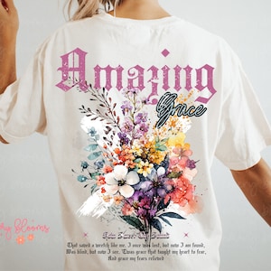 Vintage Amazing Grace PNG Concert Tee Bible Verse Clipart Band Distressed Faith Christian Quotes Sublimation Design Download Jesus