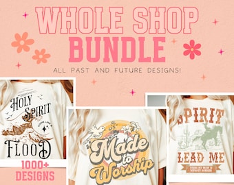 Whole Shop PNG Sublimation Bundle, Google Drive Download, Christian PNG Files, Jesus, Aesthetic Clothing Designs, Retro PNG, Bible Verse