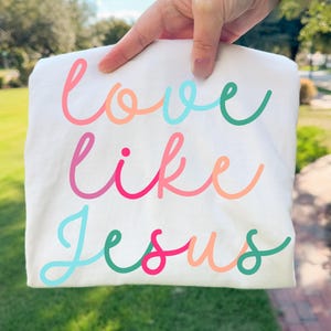 Love Like Jesus PNG, Faith-Based PNG, Religious Png, Christian Png, Cursive Png, Trendy Png, Preppy Png, Millennial Png, Biblical Png image 1