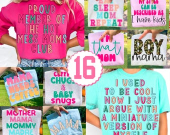 Mama PNG-Bundle, Varsity Png, sarkastische Png, Retro, lustige Png, Mutterschaft Png, trendige Png, Mama Png, Mutter Leben Png, Muttertag Png, Adretter