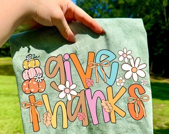 Fall PNG, Fall Coquette PNG, Give Thanks Png, Preppy Fall PNG, Autumn Png, Trendy Png, Bows, Digital Design, Sublimation Download, Pumpkins