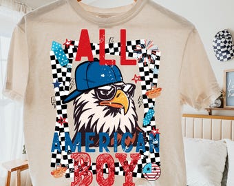 All American Boy PNG, July 4th PNG, USA Png, Hot Dog Png, Firecracker Png, Stars Png, Summer Png, Preppy Png, Toddler Png, Backwards Hat Png