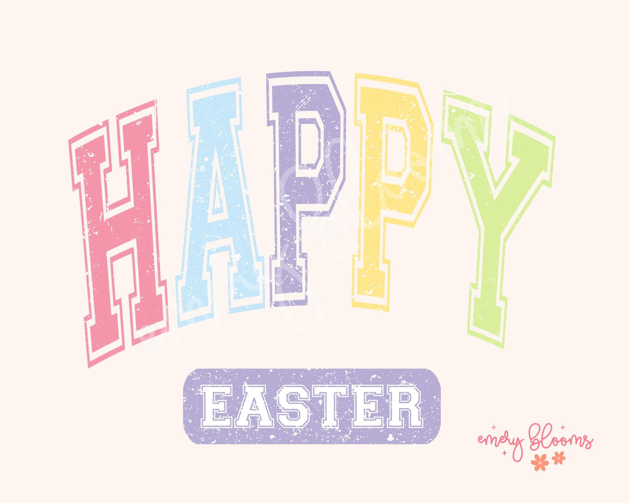 Arched Colorful Easter PNG Boho Varsity College Retro Aesthetic Happy Easter Trendy Sublimation Design Easter Egg Shirt, Digital Download 47
