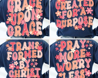 Grace Upon Grace PNG Bundle, Faith PNG, Religious Png, Christian Png, Quotes & Sayings, Trendy Png, Preppy Png, Millennial Png, Biblical Png