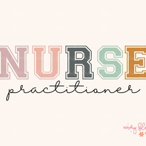 Nurse Practitioner PNG Digital Design Download, Retro Sublimation Nurse PNG, Boho T Shirt Design, Print File for Nurses, Healthcare