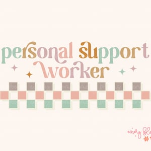 Operaio di supporto personale PNG Download design digitale, Retro Sublimation Nurse PNG, Boho Nurse T Shirt Design Groovy Nurses, Healthcare