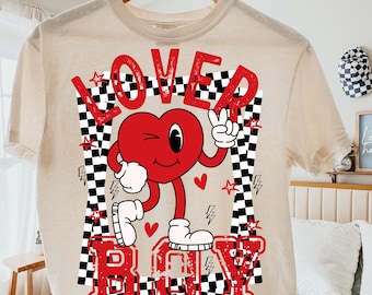 Retro Valentine Lover Boy PNG, Funny Cupid (Digital Download), Funny Kids Holiday Shirt Design, Toddler Valentine Sublimation, Checker