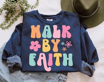 Walk by Faith SVG, Faith-Based PNG, Religious Png, Christian Png, Sayings, Trendy Png, Preppy Png, Millennial Png, Biblical Png, Craft