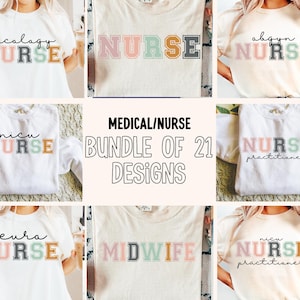 Nurse PNG Bundle, Trendy Png, Nurse Png, Appreciation Png, College Png, Preppy Png, Healthcare Png, Occupational Png, Career Png, Craft image 1