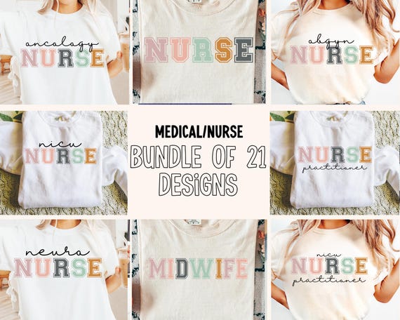 Nurse PNG Bundle, Trendy Png, Nurse Png, Appreciation Png, College Png, Preppy Png, Healthcare Png, Occupational Png, Career Png, Craft