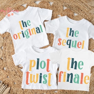 Sibling PNG The Original Sequel Plot Twist Finale Bundle PNG, Digital File, Matching Family Shirts PNG Pregnancy Announcement