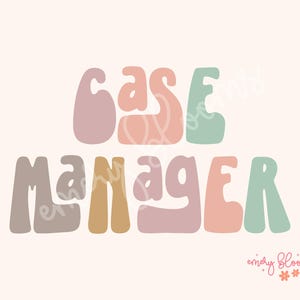Download de design digital PNG do Case Manager, enfermeira de sublimação retrô PNG, design de camiseta de enfermeira Boho pastel, arquivo de impressão para enfermeiras, assistência médica