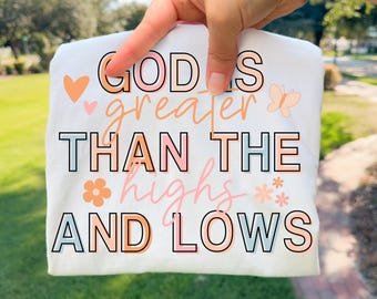 God is Greater PNG, Faith-Based PNG, Religious Png, Christian Png, Quotes & Sayings, Trendy Png, Preppy Png, Millennial Png, Biblical Png