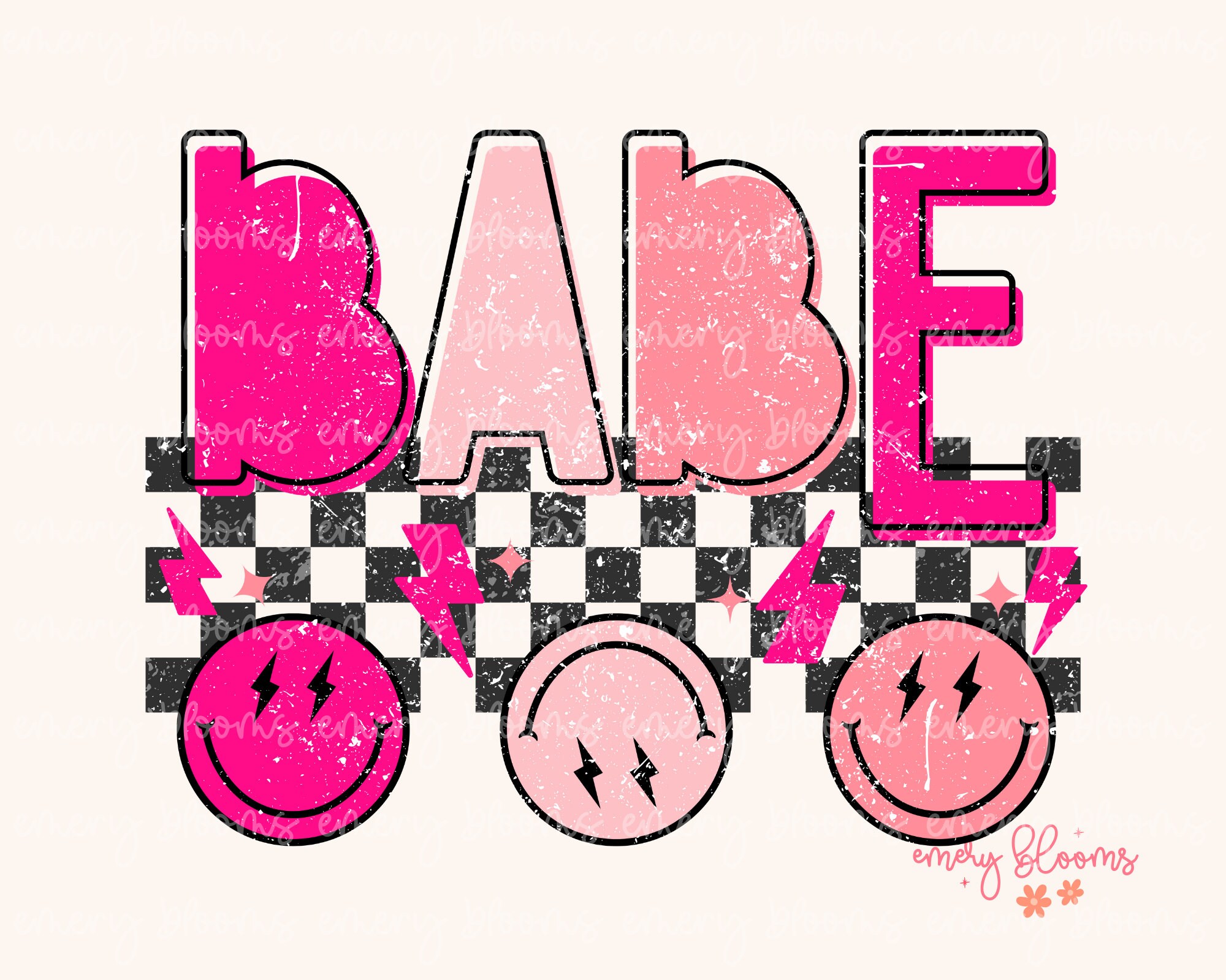 Hot Pink 90s 80s Retro Babe PNG, Little Girl Smiley T Shirt PNG, Boho Girl Sibling, Preppy Girl Sublimation PNG Digital Download
