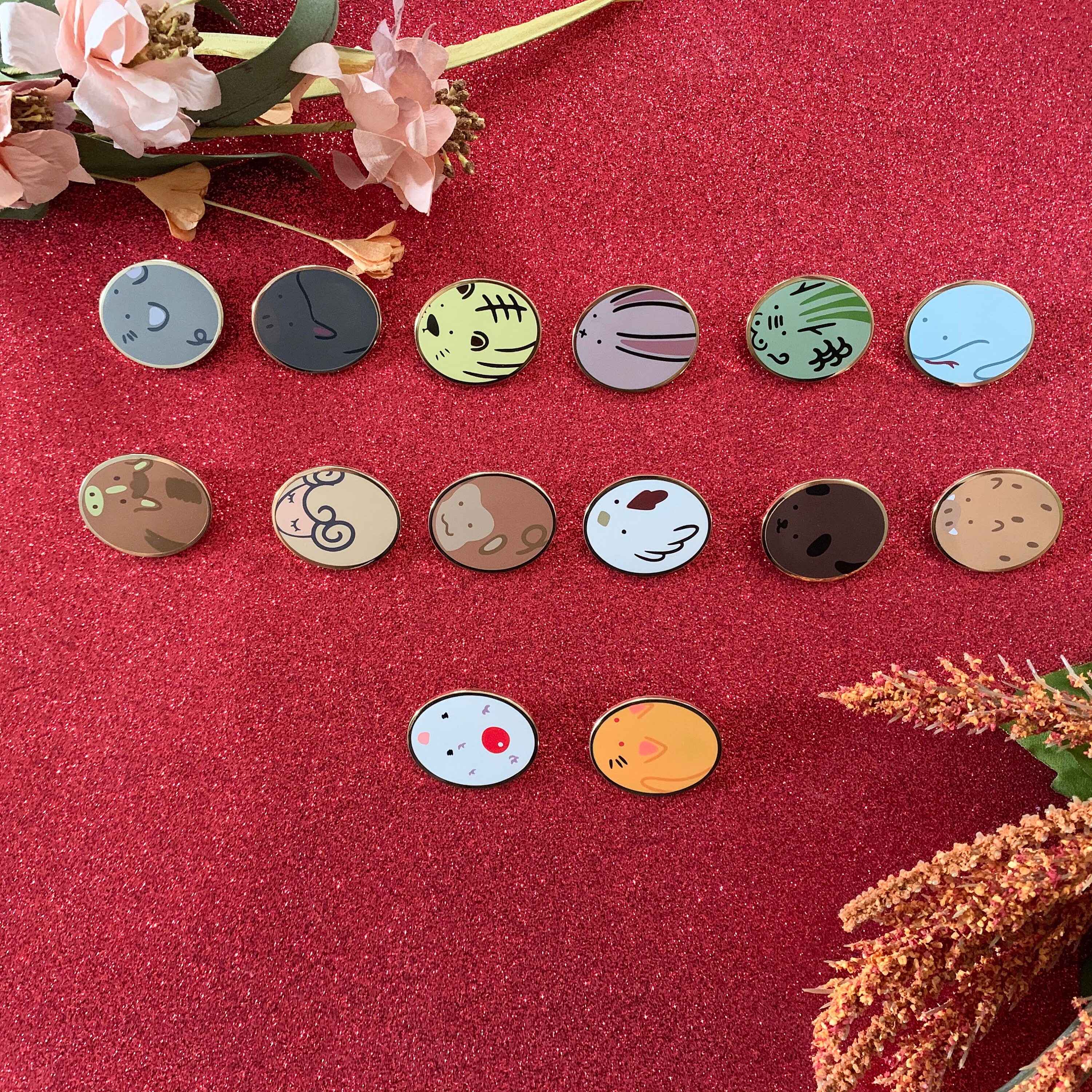 Zodiac Stones Enamel Pins