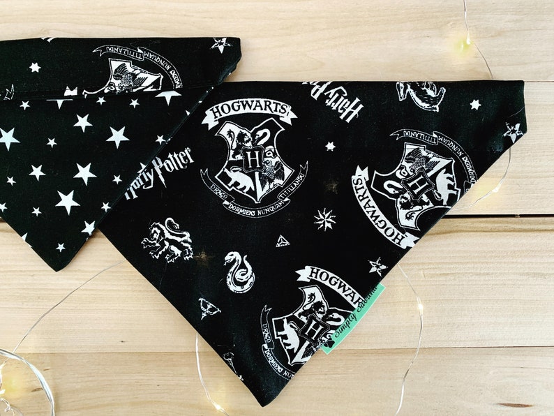 Harry Potter Pet Bandana Dog Cat Scrunchie set Foulard Animaux Chien Chat Harry Potter set chouchou