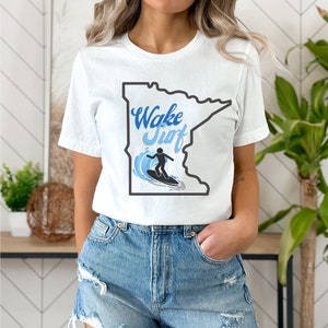 Wake Surf Tshirt, Minnesota Wake Surf, Wake Surf Lover, Boat Lover, Watersport Tshirt, Wake Surf Minnesota
