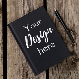 Journal Mockup, Hardcover Journal Mockup, Black Journal Mockup, Black Notebook Mockup