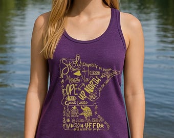 Minnesota Slang Tank, Vikings Tank, Minnesota Tank, Gift for Minnesotan, Minnesota Lover Gift, Funny Minnesota Phrases, Ope, Uffda, Skol