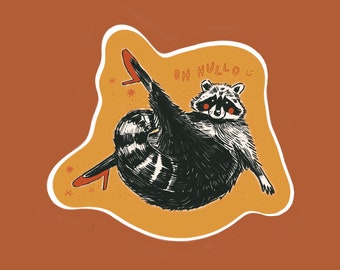 Suggestive Raccoon Sticker