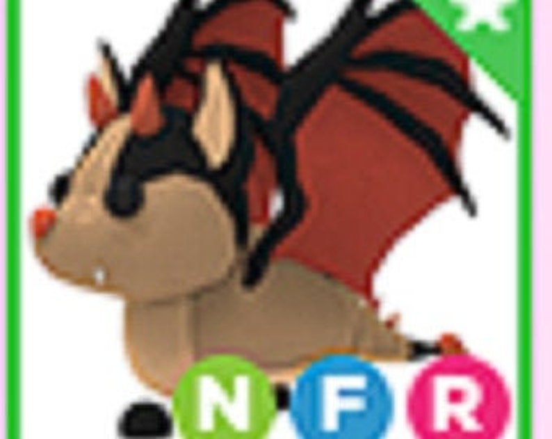 Roblox Adopt Me Neon Bat Dragon Pet FR | Etsy