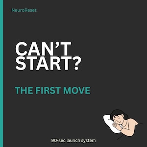 ADHD First Move – wersja cyfrowa do pobrania | Planer ADHD do druku dla osób z paraliżem zadaniowym, dysfunkcjami wykonawczymi i rozpoczynających pracę (wersja cyfrowa do pobrania)