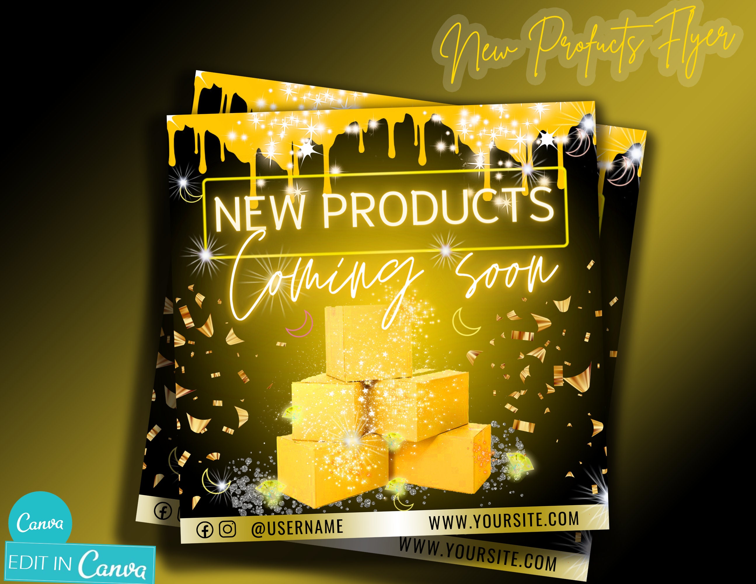 New Products Flyer New Arrivals Flyer Coming Soon Flyer Etsy