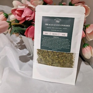 Miracle Leaf (Bryophyllum pinnatum) medicinal plant crushed leaves