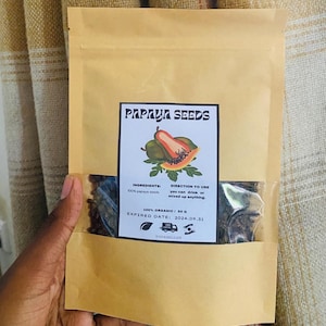 Papaya Seeds Bulk, Organic Papaya Seeds Freshly Picked Dehydrate Blend from Ceylon