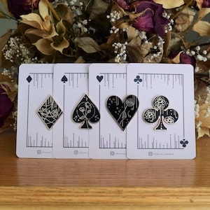 Aesthetic Poker Suit Enamel Pins