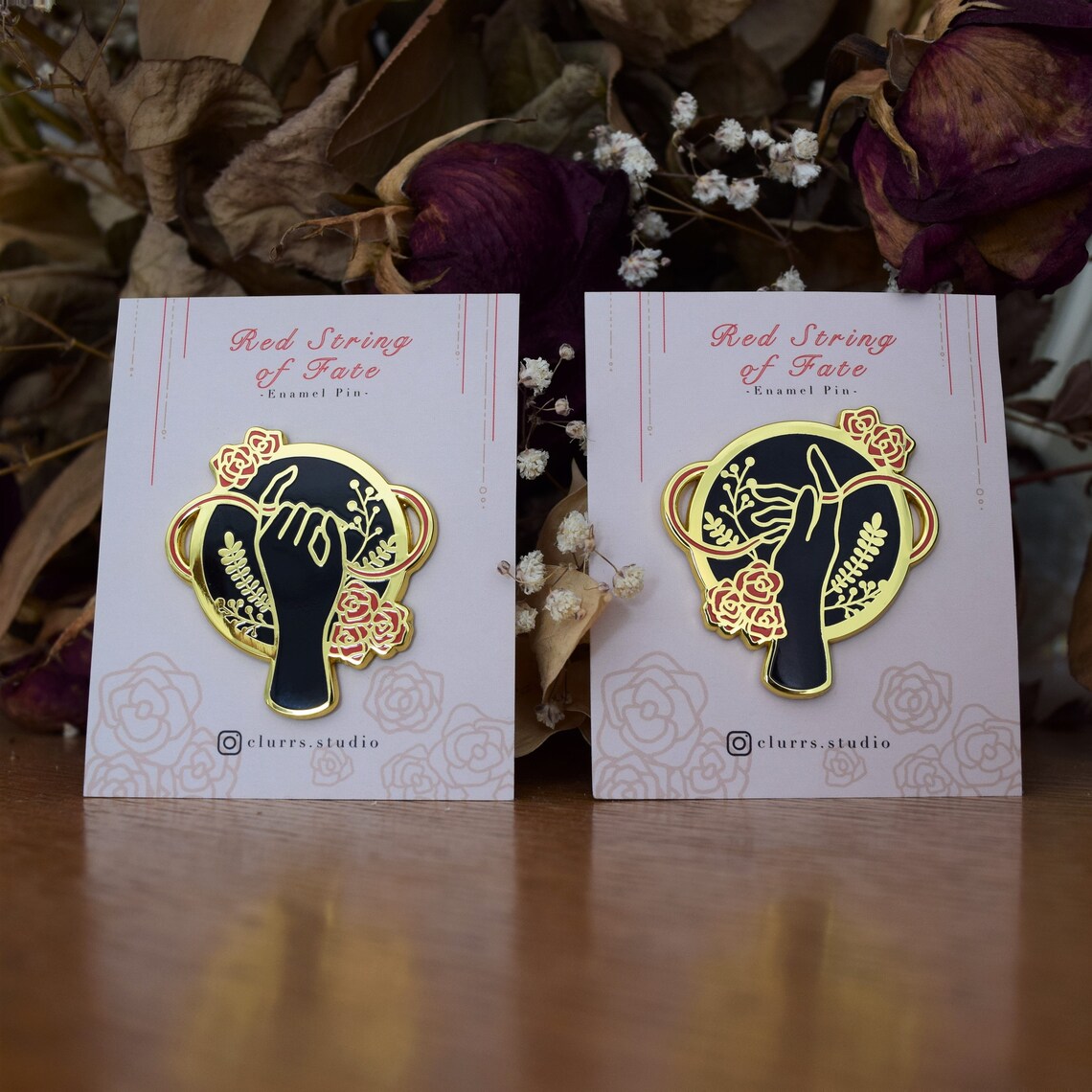 Red String of Fate Hard Enamel Pin - Etsy