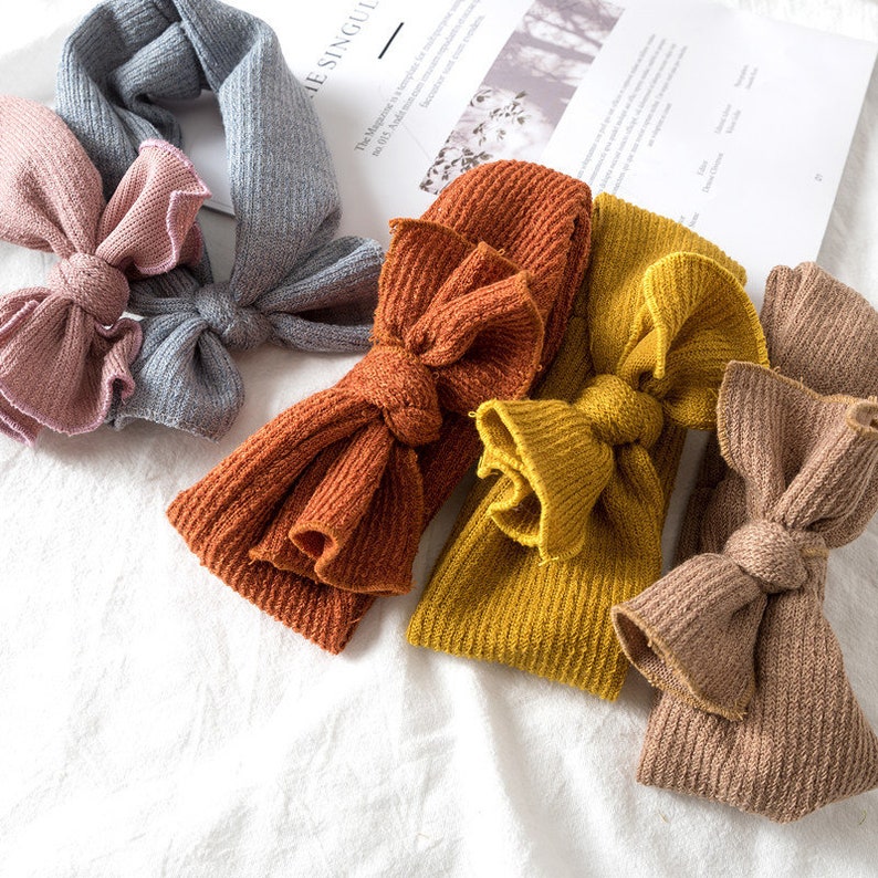 Baby Knit Fabric Headband Knotted Headband Twisted Hair Turban B Baby Knit Fabric Headband Knotted Headband Twisted Hair Turban B