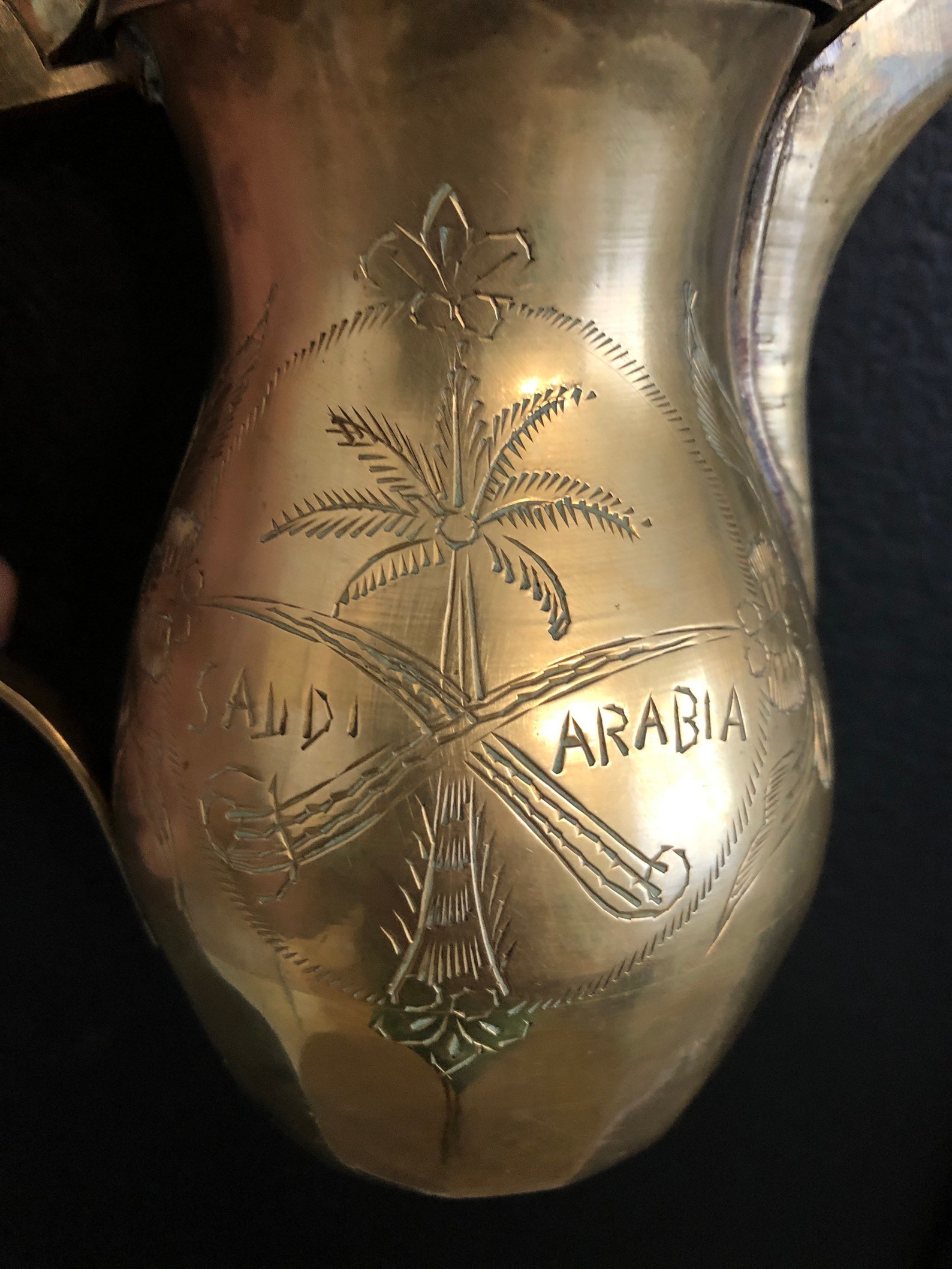 Antique Saudi Arabian Brass Dallah Coffee Pot. Etsy