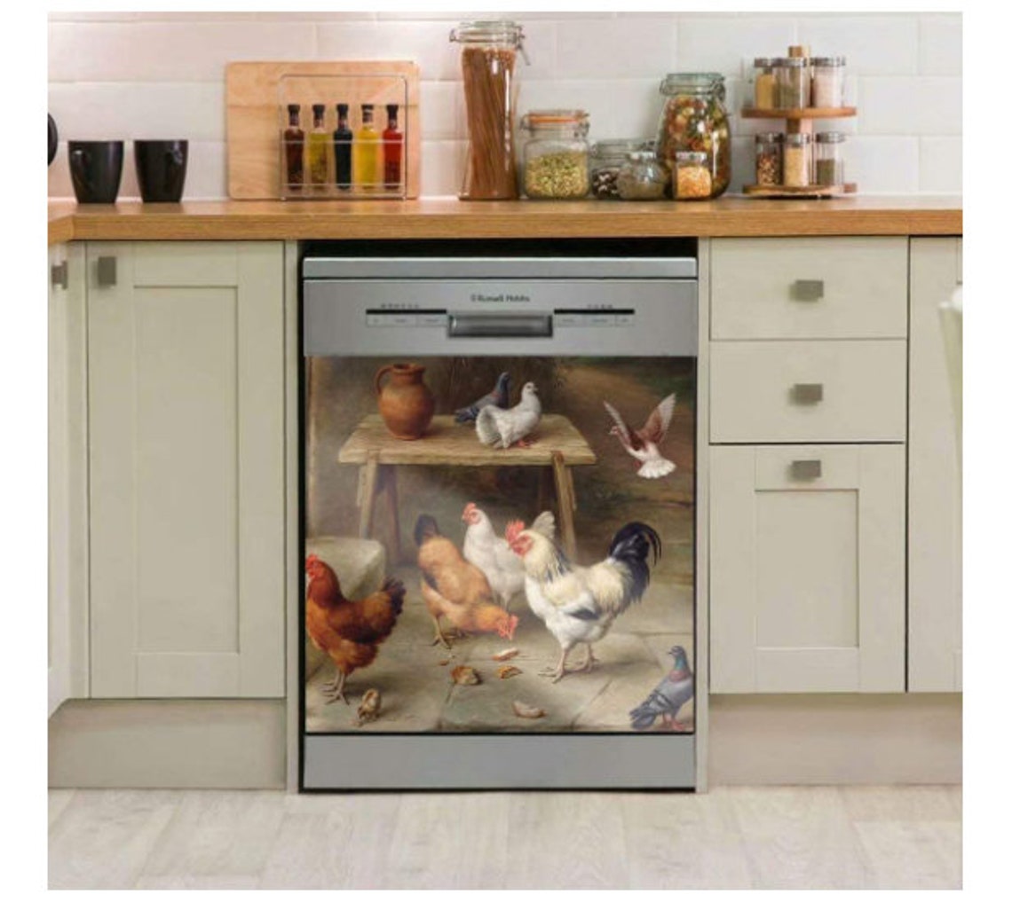 Farm Hen Kitchen Dishwasher Stickers Kitchen Decoration Etsy