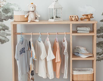 Kids Montessori Wardrobe DIY Plan: Digital Woodworking Blueprint (PDF Pattern)