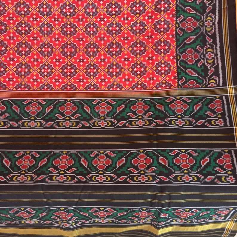 Semi Double ikat Patan Patola Saree Ready to ship