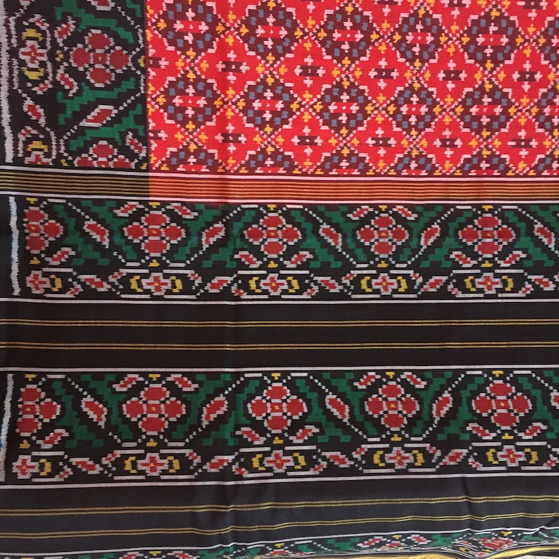 Semi Double ikat Patan Patola Saree Ready to ship