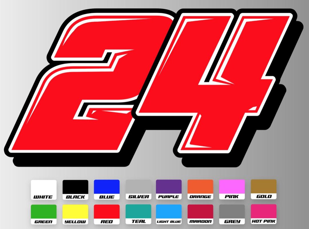 Bike Racing Stickers Numbers 3 X Custom Racing Numbers - Vinyl Stickers / Decals - Race Motorcycle ...