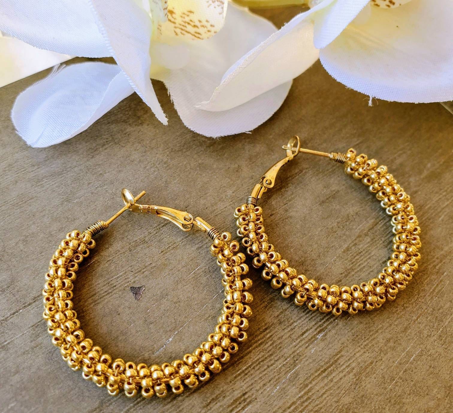 Oubaka 72pcs Beading Hoop Earrings for Jewelry Making,Round Beading Hoop Earrings Bulk Jewelry Making Supplies Jewelry Finding, Gold