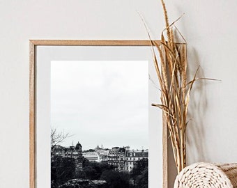 Fotografie Paris Vue Sacré Coeur Montmartre Buttes Chaumont Noir et Blanc