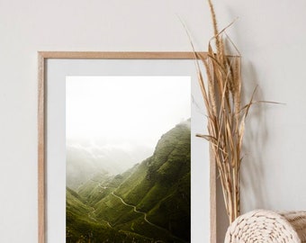 Fotografie Vietnam Décor Wandbild Paysage Montagne Ha Giang Voyage Vert
