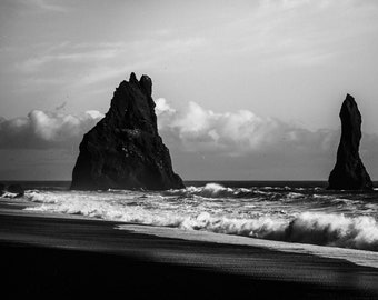 Fotografie Islande Plage Sable Noir Décor Wandbild Voyage