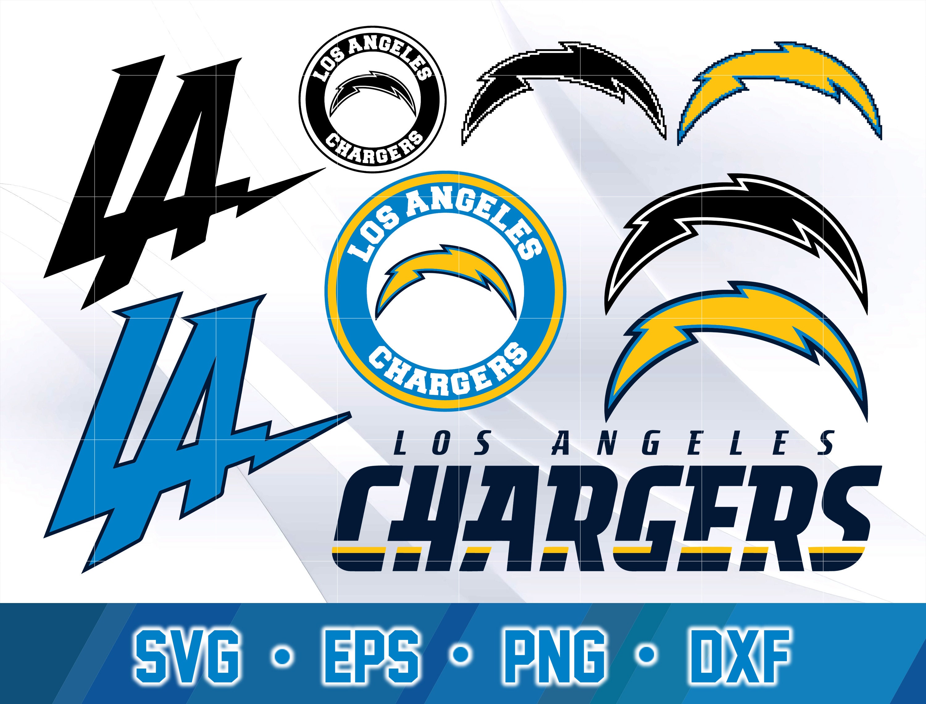 Bundle Los Angeles Chargers Logo svgBundle Los Angeles | Etsy