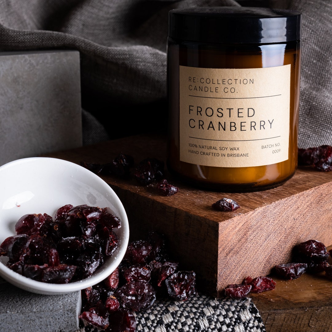 Frosted Cranberry Scented Candle 100g 200g 100 Soy Wax Etsy Nederland