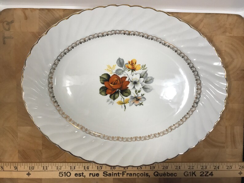 Vintage Regalia Ridgway Ironstone Yellow Rose Serving Platter Etsy