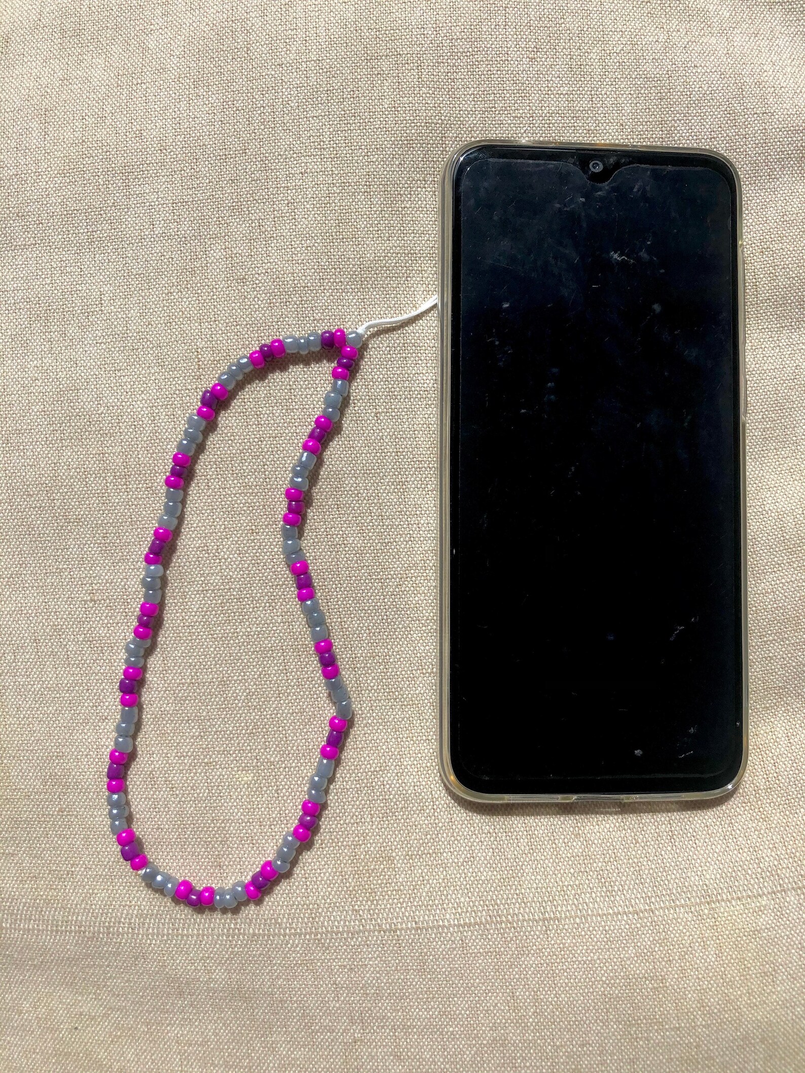 Colorful Beaded Phone Strap Personalised Beaded Phone Holder Etsy