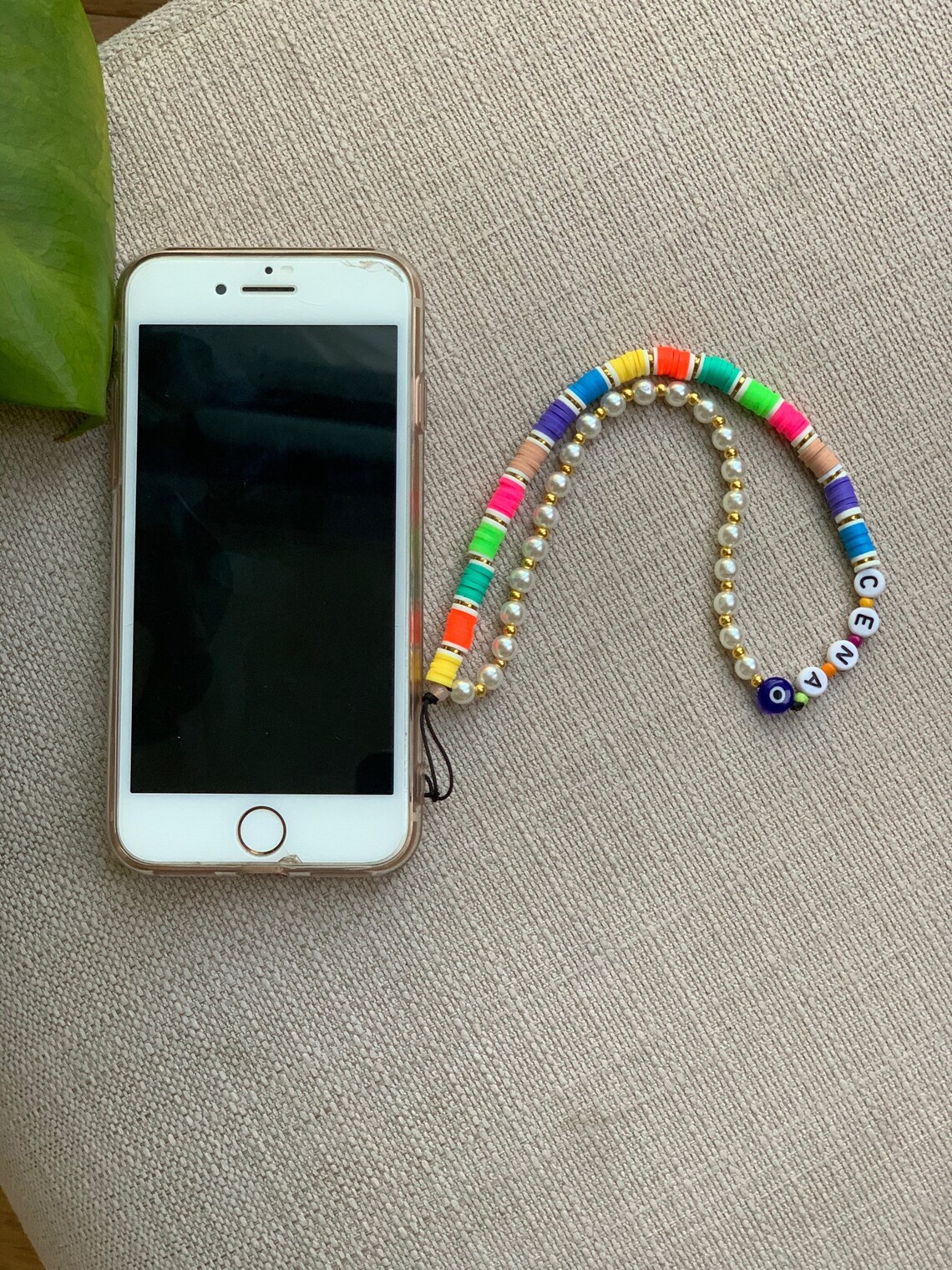 Beaded phone strap phone straps rainbow beads phone strap Etsy
