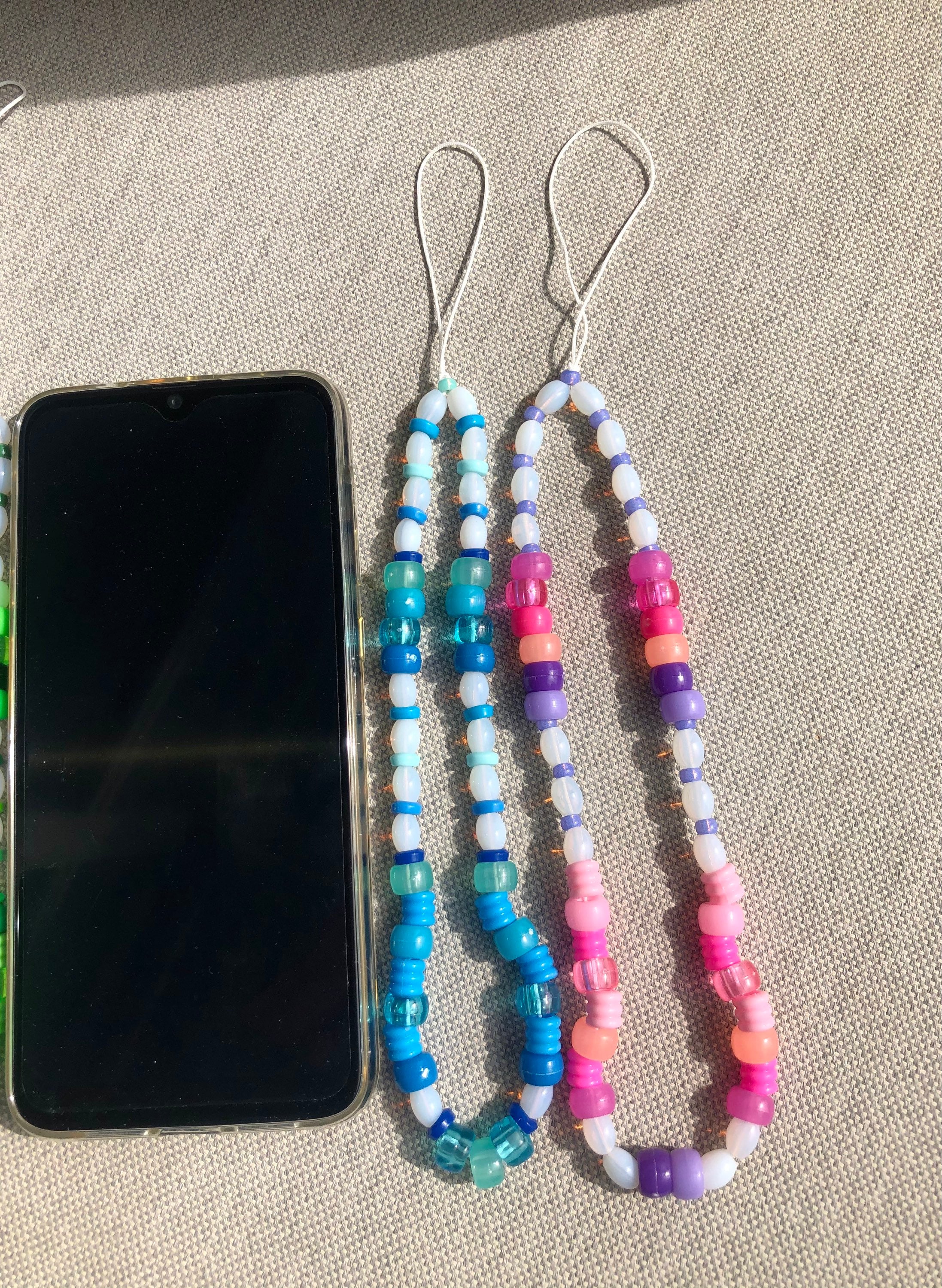 Colorful Phone Charm Strap Beaded Mobile Phone Strap Etsy