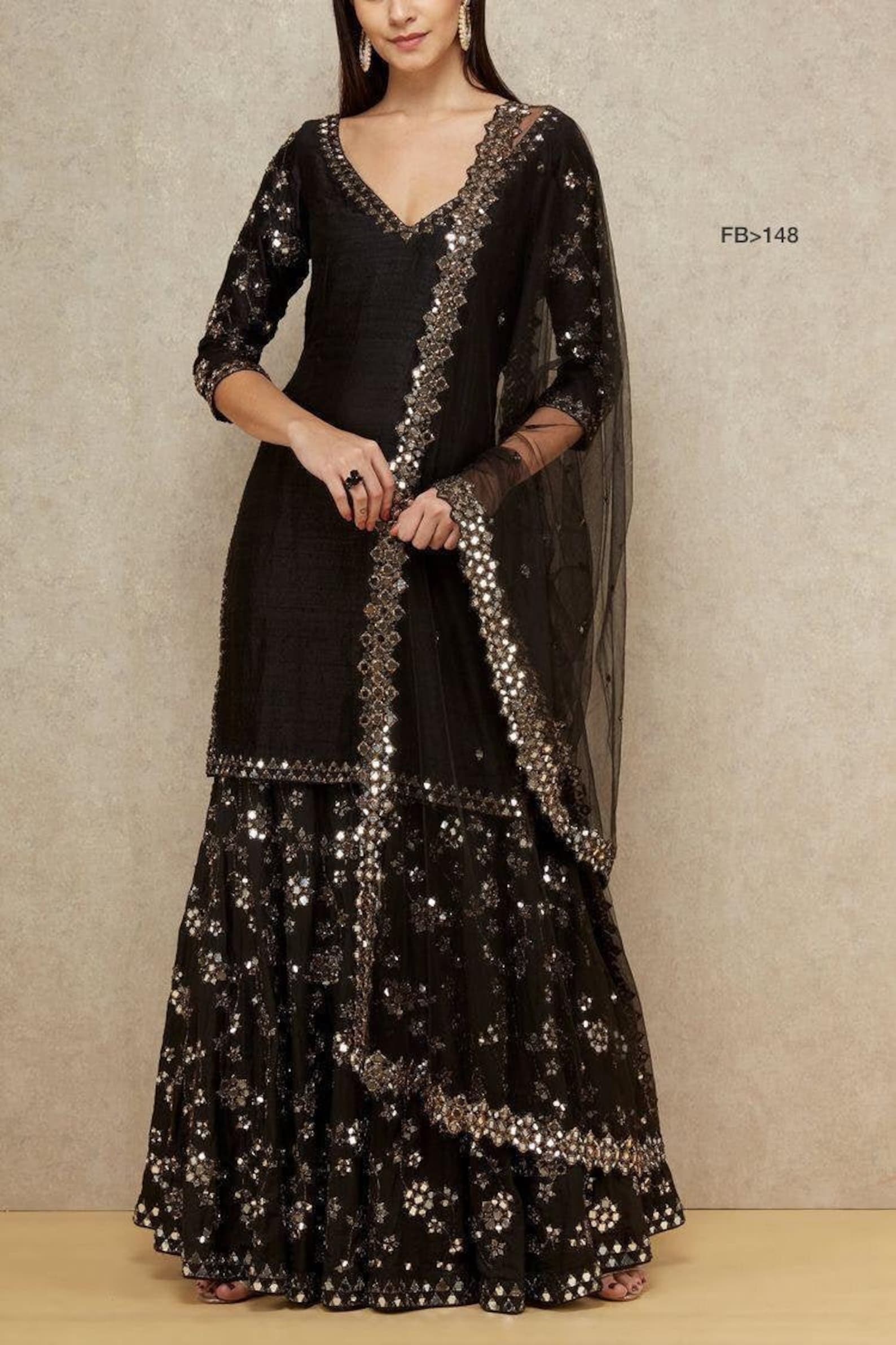 Sabyasachi Special Punjabi Sharara Suit Festival Wedding Etsy